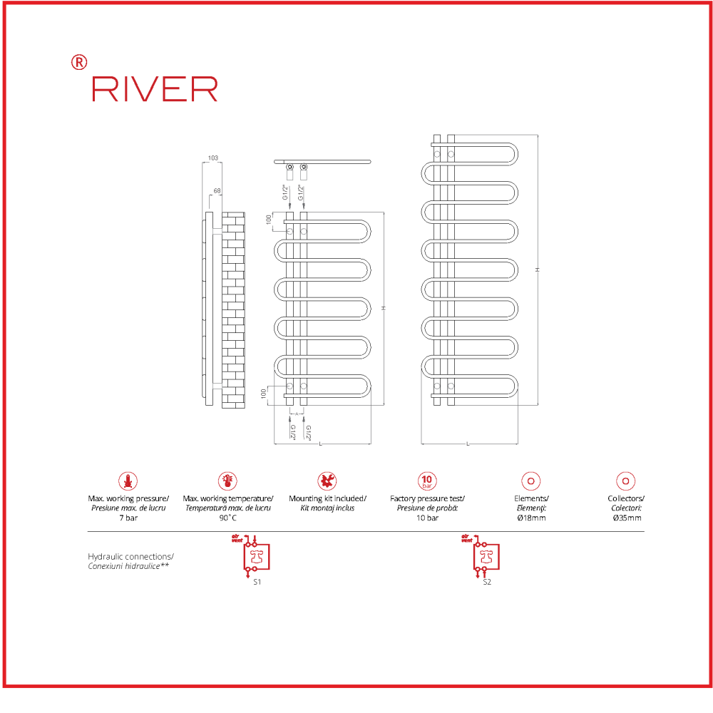 Calorifer-decorativ-River-050100-Inox-Kit-SK050100X