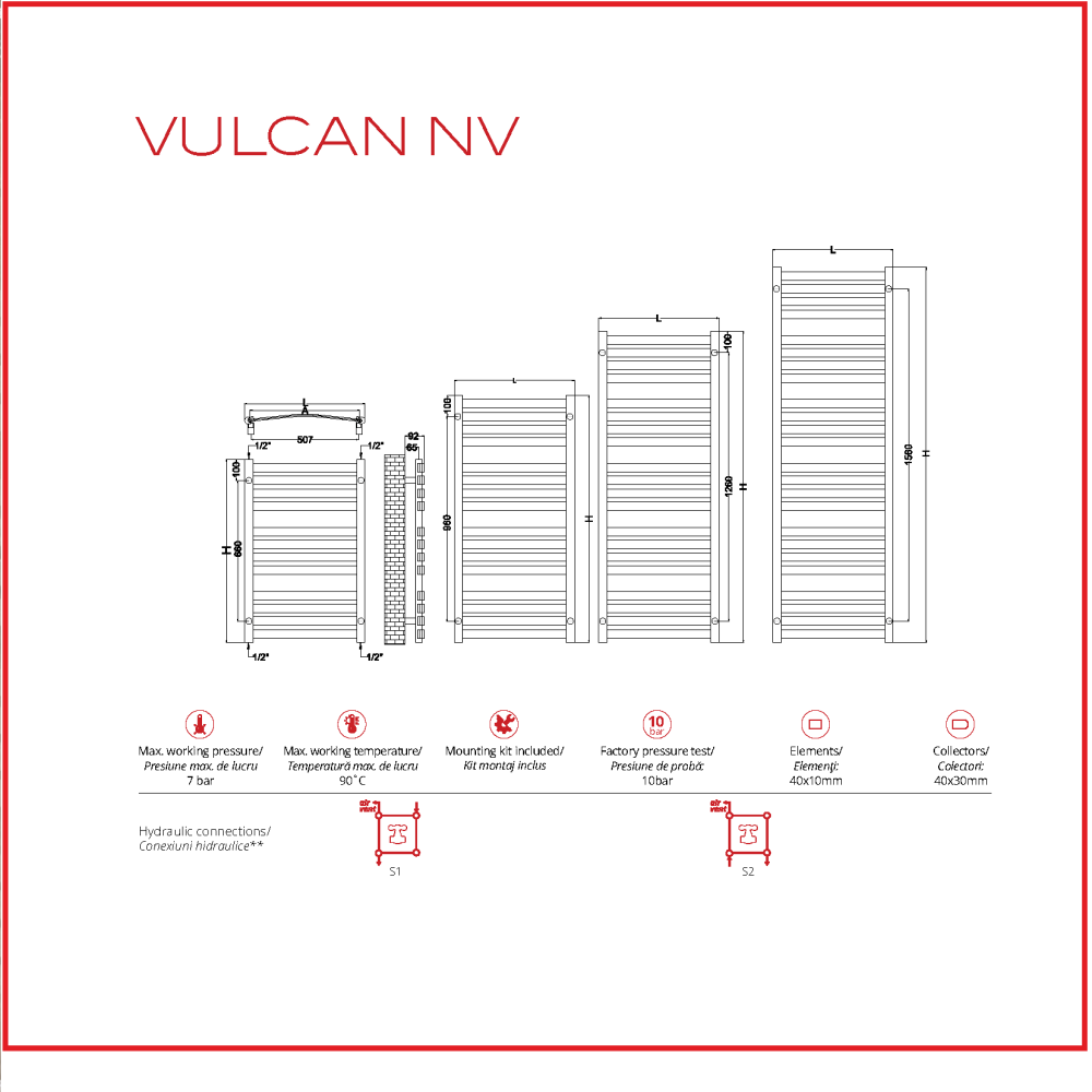 Calorifer-decorativ-Vulcan-NV-0565116-Cromat-Kit-VU0565116CR
