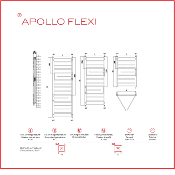 Calorifer-decorativ-Apollo-Flexi-050120-Cromat-Kit-APF050120CR