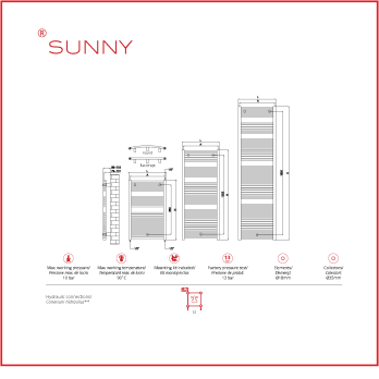 Calorifer-decorativ-Sunny-Round-060080-Inox-Kit-SUR060080XLKE